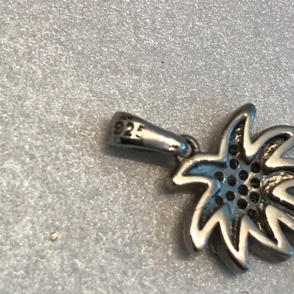 Sterling Silver and Diamond Palm Tree Pendant - Picture 3 of 6